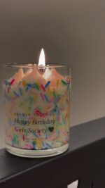 Birthday sprinkles candle
